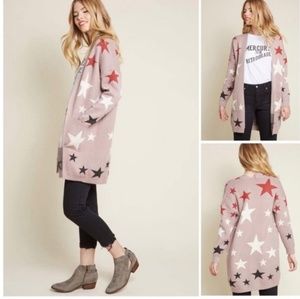 Modcloth Oversized Star Cardigan M with defect